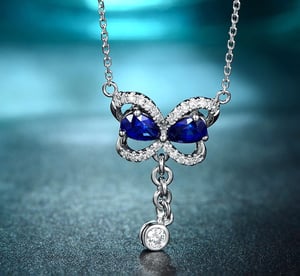 Papillon bleu, vue 3