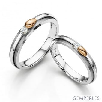 Alliances couple diamants 0,30 ct