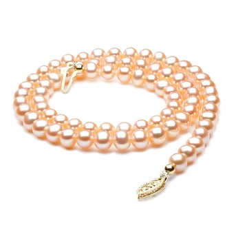 Collier perles eau douce roses - 5/5.5mm - AAA