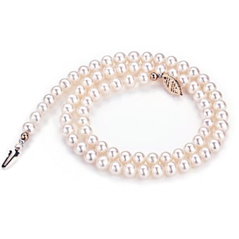 Collier perles de culture blanches Mariage 5/5.5mm, AA+