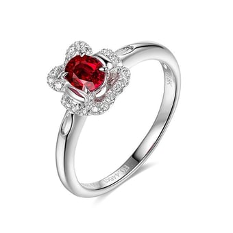 Bague Flamenca Rubis Or blanc 