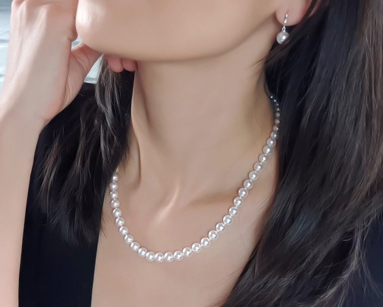 Collier Dewa, perles Akoya Hanadama