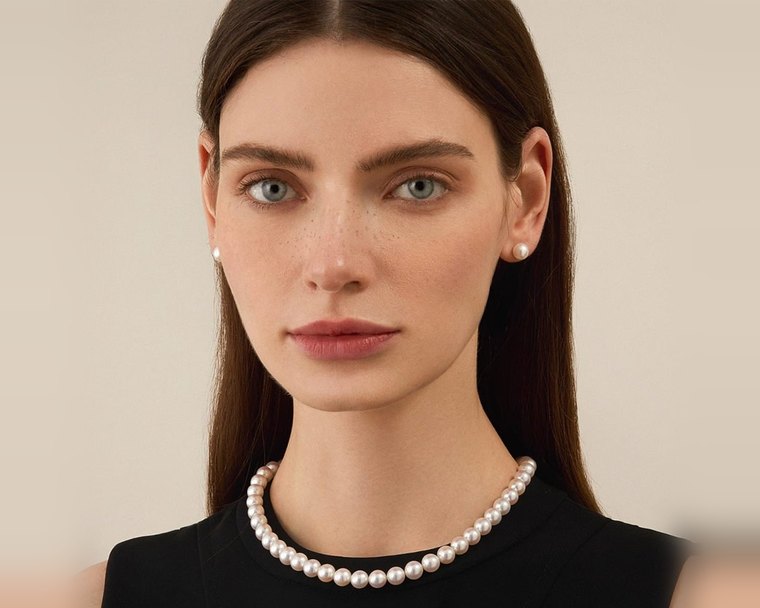Collier Nara, perles Akoya Hanadama