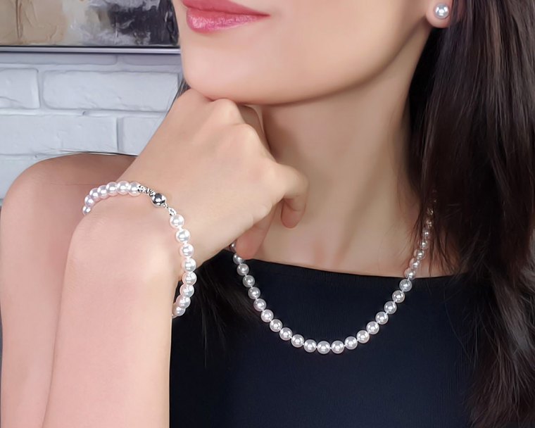 Parure Élixir d’amour, perles Akoya