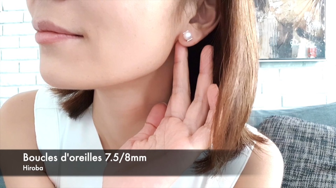 Orecchini Hiroba - Oro Bianco & Perle Akoya 7.5/8mm, AAA | Gemperles