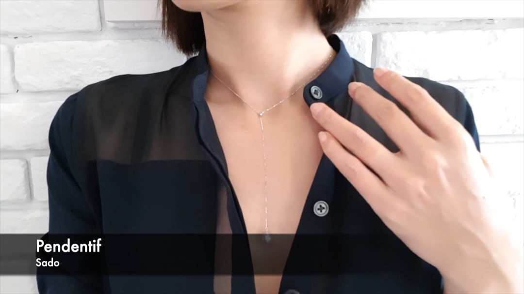 Pendentif Sado - Or Blanc & Perle Akoya 8/8.5mm, AAA | Gemperles