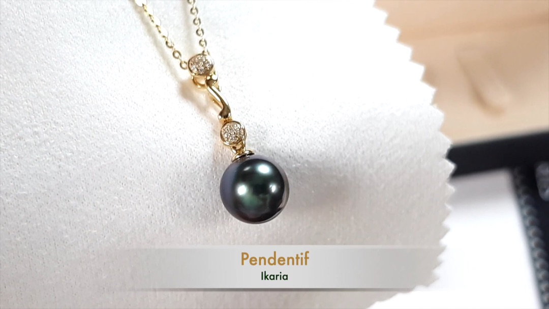 Ciondolo Ikaria - Oro Giallo & Perla di Tahiti 9/10mm, GEMME | Gemperles