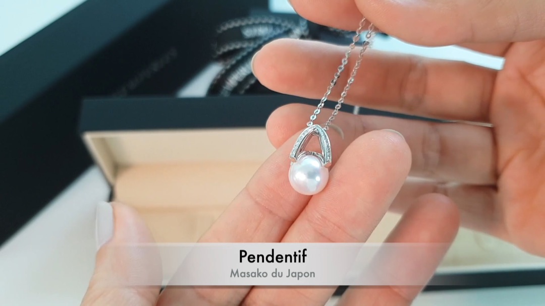 Ciondolo Masako, oro bianco | Gemperles