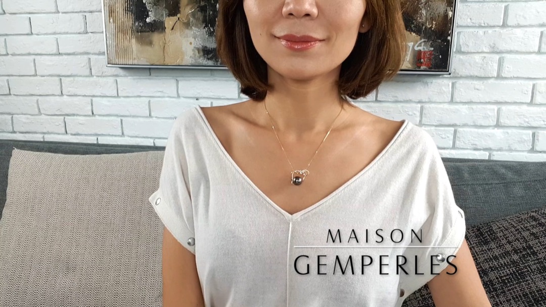 Ciondolo Cuore Nébuleux - Oro Giallo & Perla di Tahiti 12/13mm, GEMME | Gemperles