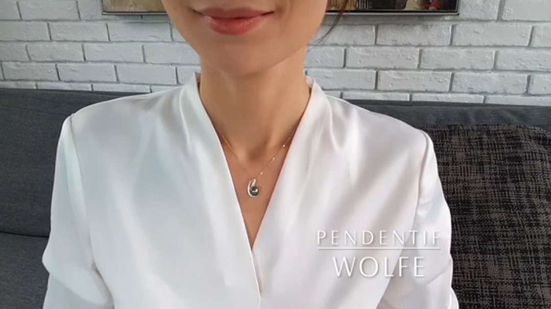 Pendentif Wolfe - Or Blanc & Perle de Tahiti 8.5/9mm, GEMME I Gemperles