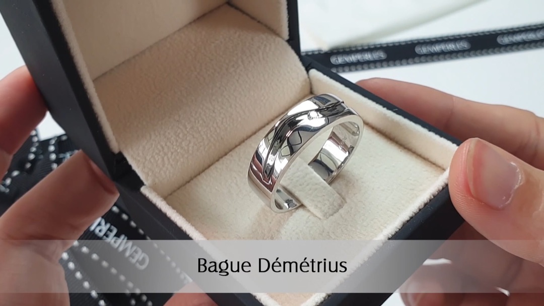 Anello Uomo Démétris I Oro Bianco I Gemperles