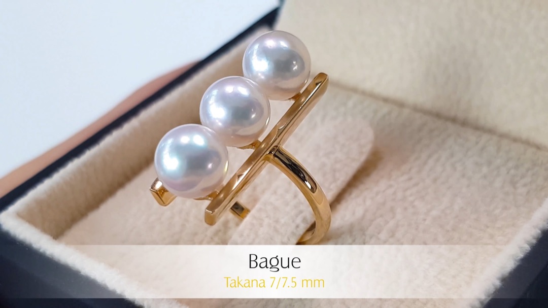 Bague Takana - Or Jaune & Perles Akoya 7/7.5mm | Gemperles