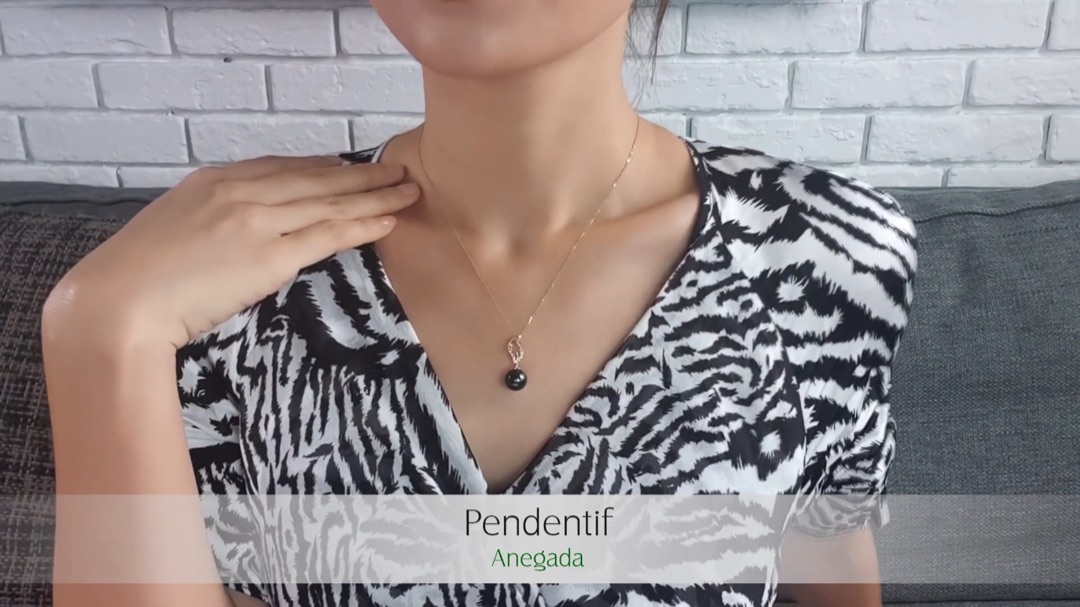 Ciondolo Anegada - Oro Giallo, Diamanti & Perla di Tahiti 10/11mm, GEMME | Gemperles