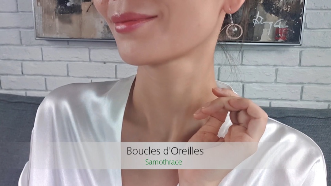 Boucles d'Oreilles Samothrace - 2 Ors & Perles de Tahiti 9/9.5mm | Gemperles