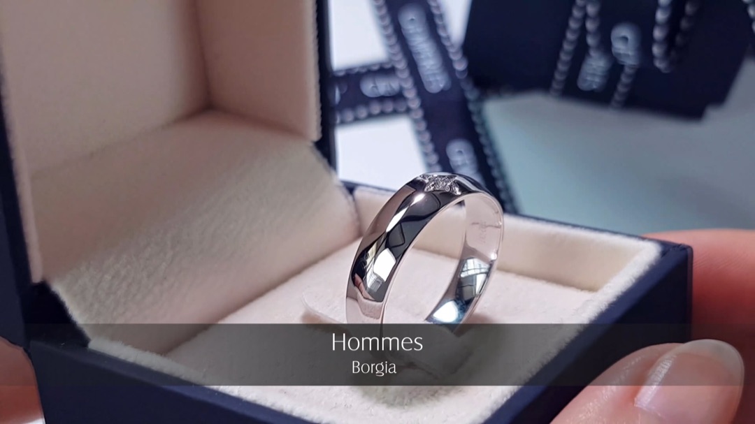 Anello Borgia - Oro Bianco & Diamante | Gemperles