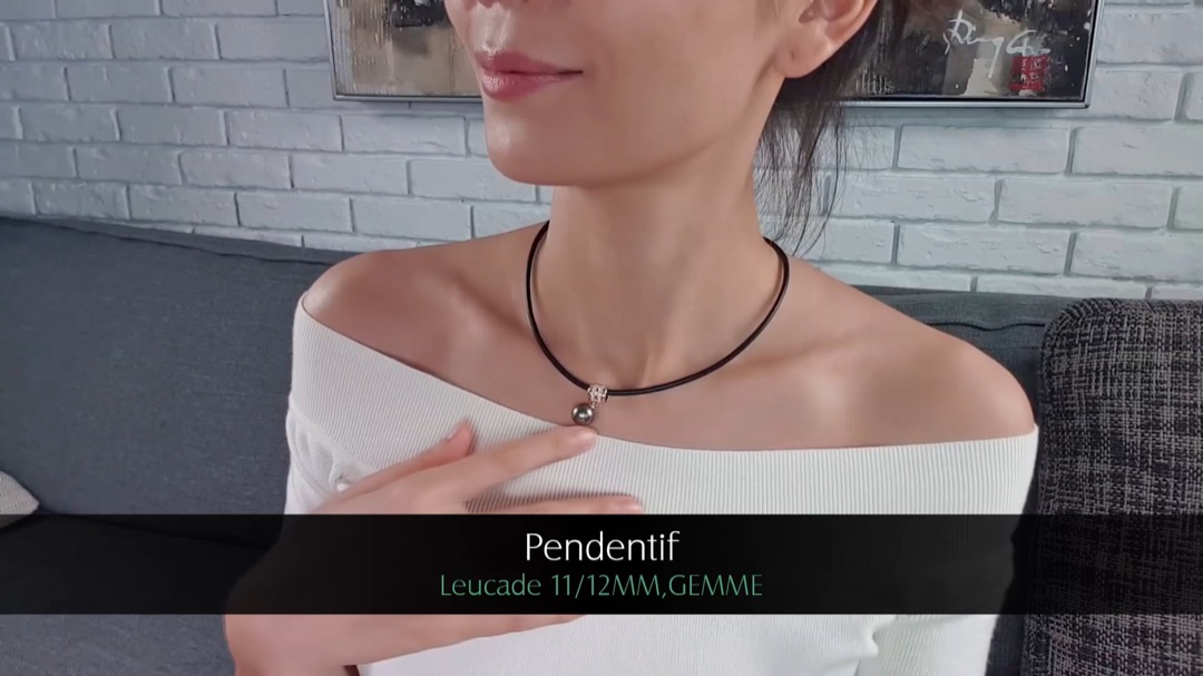 Pendentif Leucade - Or Jaune, Diamants & Perles de Tahiti 11/12mm, GEMME | Gemperles