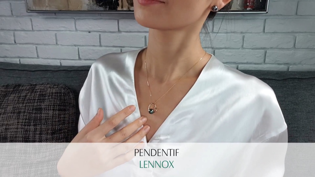 Ciondolo Lennox - Oro Giallo, Diamanti & Perla di Tahiti 9/9.5mm, GEMME | Gemperles
