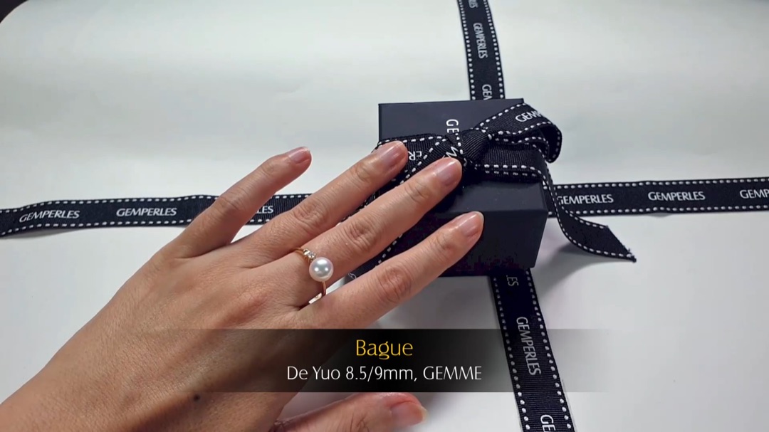 Bague De Yuo - Or Jaune, Diamants & Perle Akoya 8.5/9mm, GEMME | Gemperles