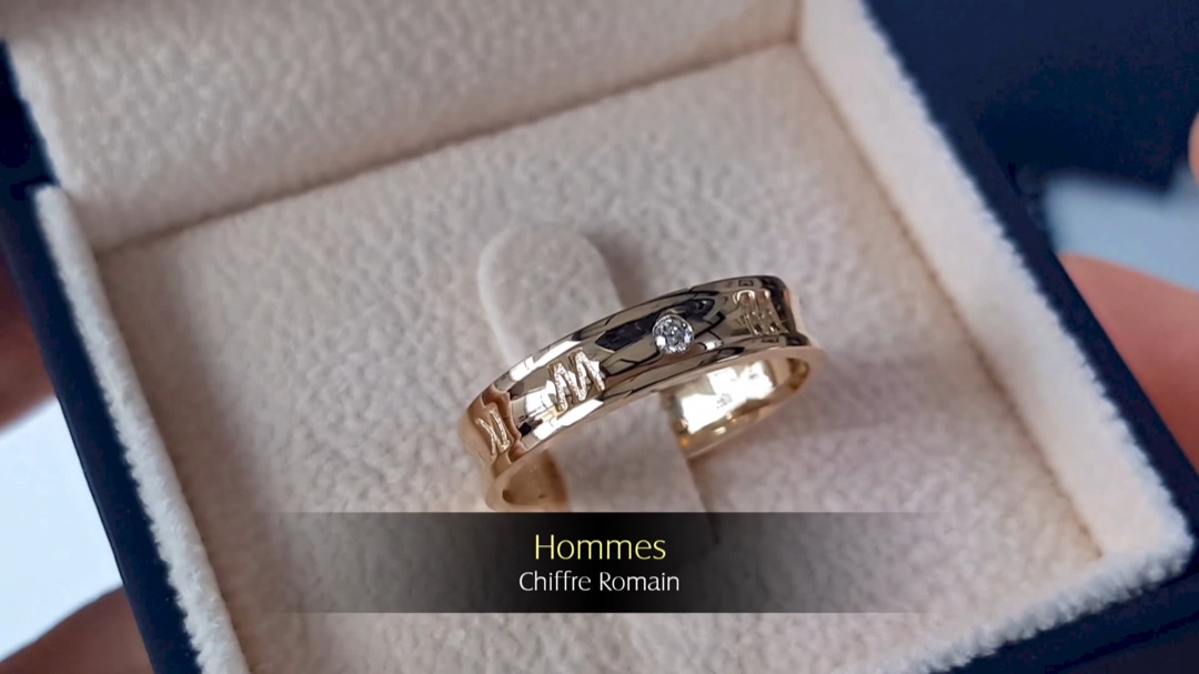 Anello Chiffre Romain - Oro Giallo & Diamante | Gemperles