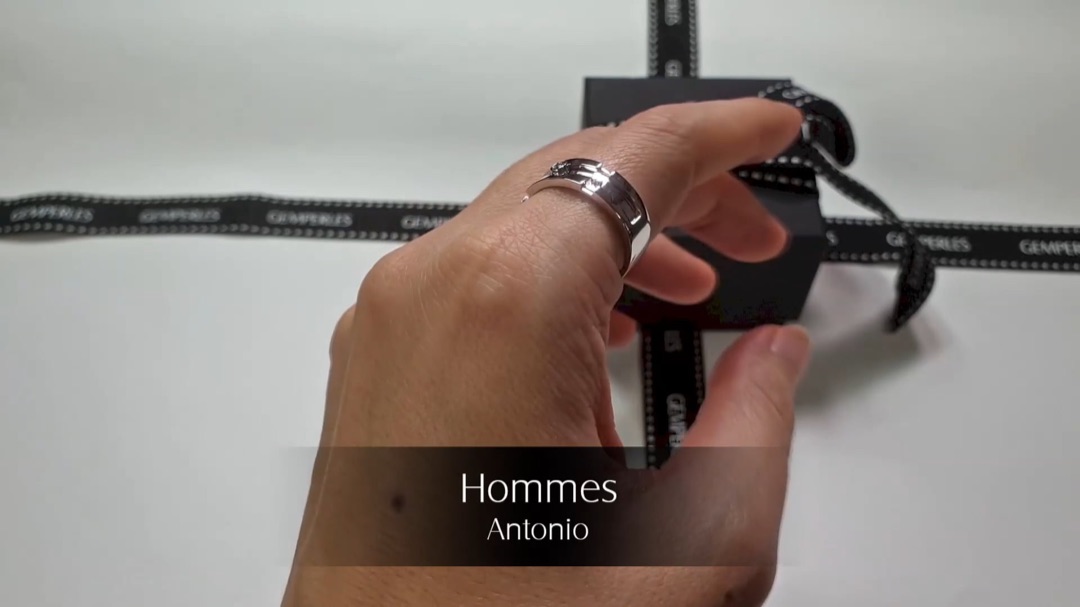 Bague Antonio - Or Blanc & Diamants | Gemperles