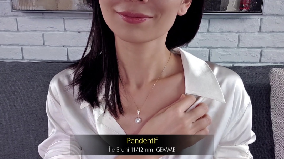 Pendentif Île Bruni - Or Jaune, Diamants & Perle des Mers du Sud 11/12mm, GEMME | Gemperles