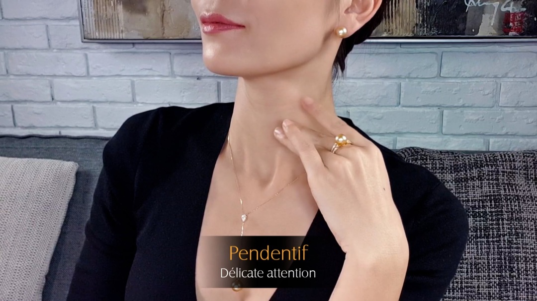 Parure Perle dei Mari del Sud - Ciondolo, Anello & Orecchini 10,11mm, GEMME | Gemperles