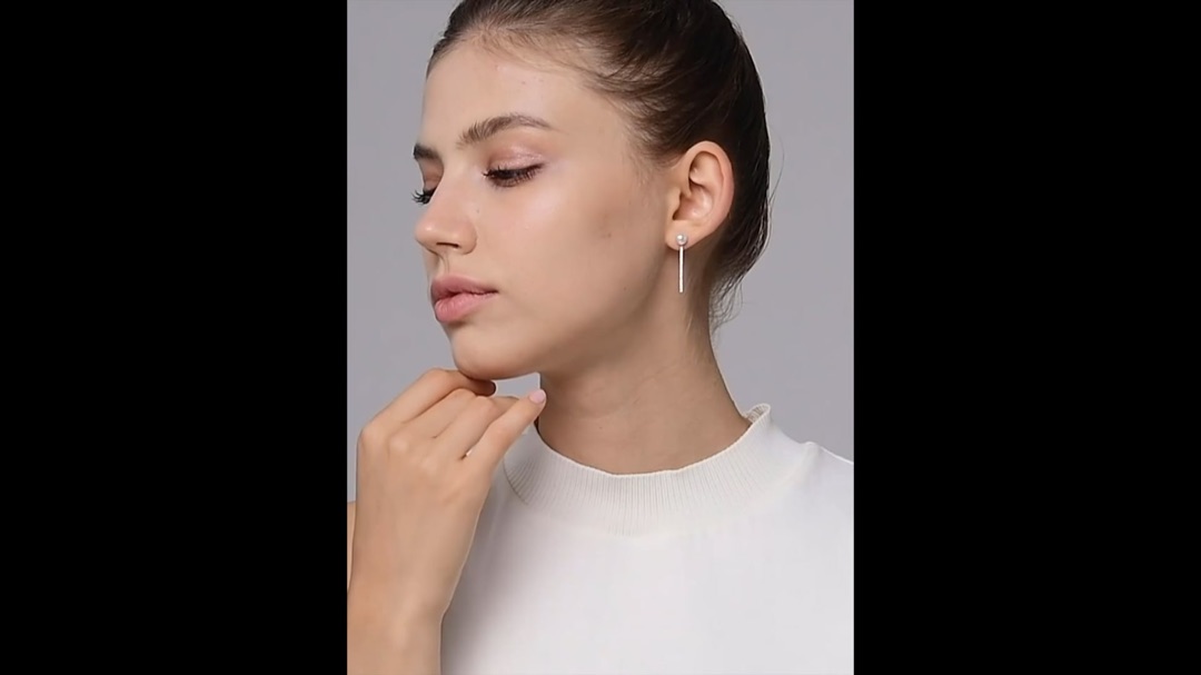 Boucles d'Oreilles Rêverie - Or Blanc, Diamants & Perles Akoya | Gemperles