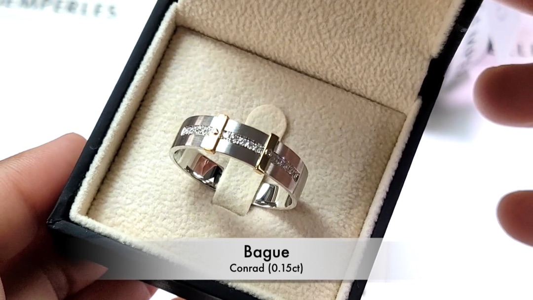 Bague Conrad - 2 Ors & Diamants | Gemperles