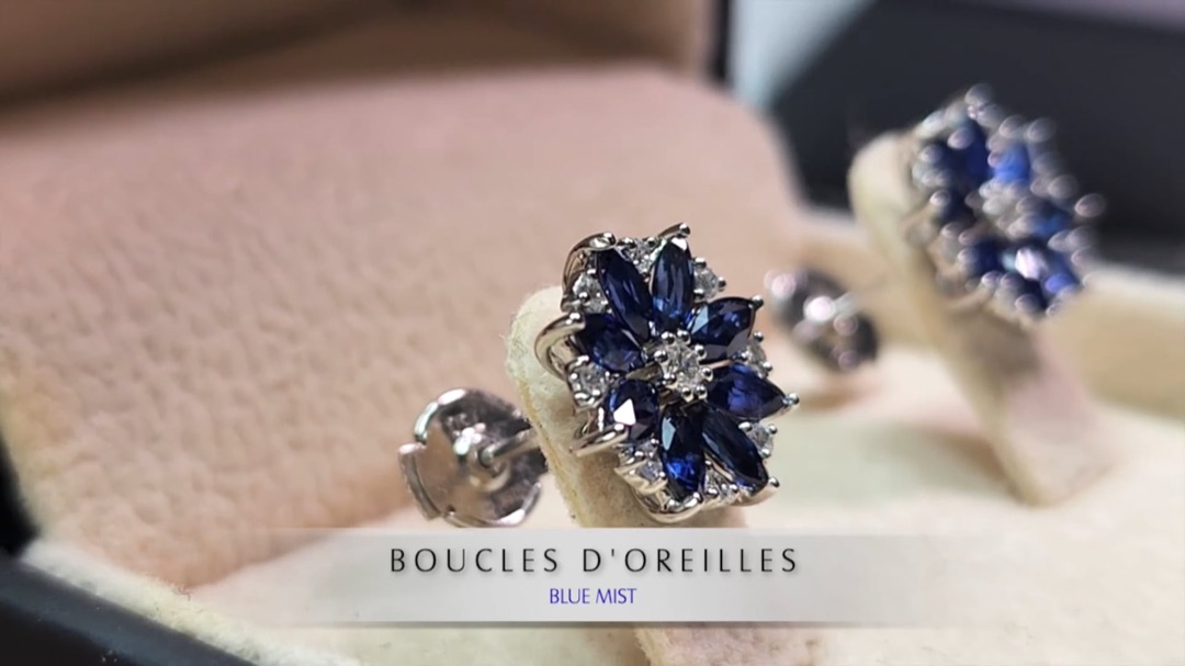 Boucles d'Oreilles Blue Mist